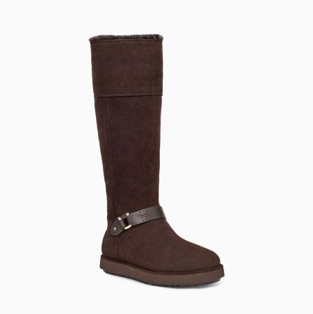 UGG Classic Berge Tall Suede - Boots Dame - Mørke (NO-I321)